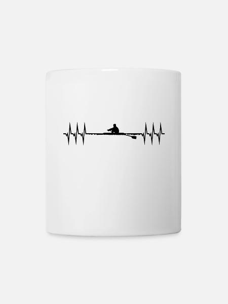 Rowing Heartbeat, single scull - Mug - white