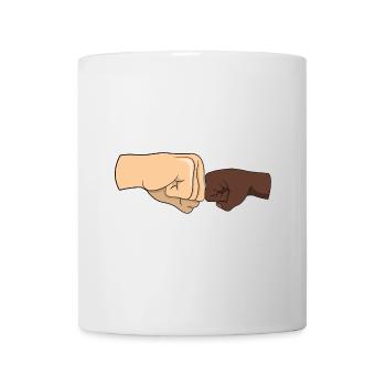 Fäuste in Freundschafts-Geste - Tasse - Weiß - Vorne