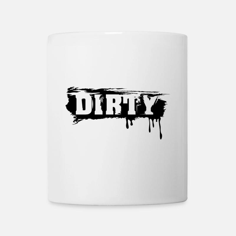 dirty brush symbol Logo dirt used look - Tasse - Weiß