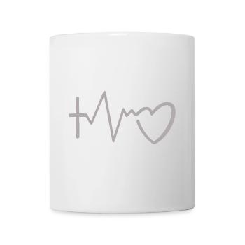 Lineart du battement de cœur - Mug blanc - blanc - Devant