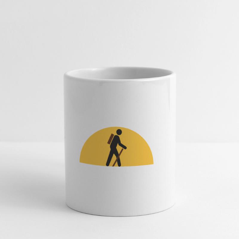 ★ Couleurs de conception modifiables ★ Randonneurs, corps célestes Mug blanc