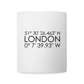 London Koordinaten - Tasse - Weiß - Vorne