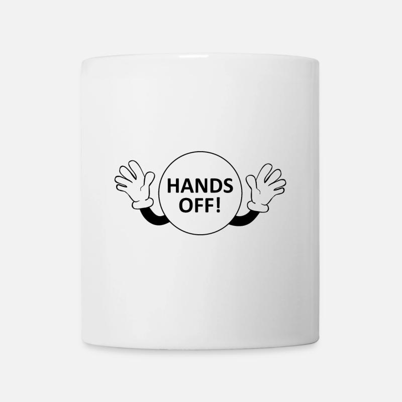 Avertissement mains off / Don't Touch - Mug blanc - blanc