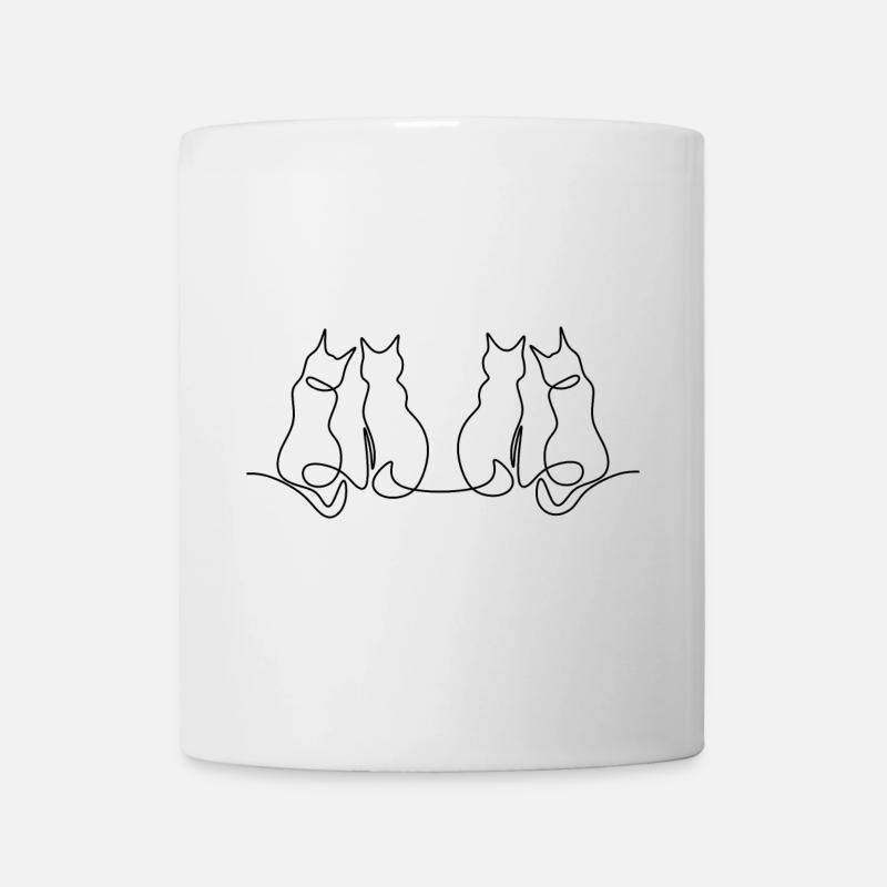 Verliebte Katzen - Tasse - Weiß