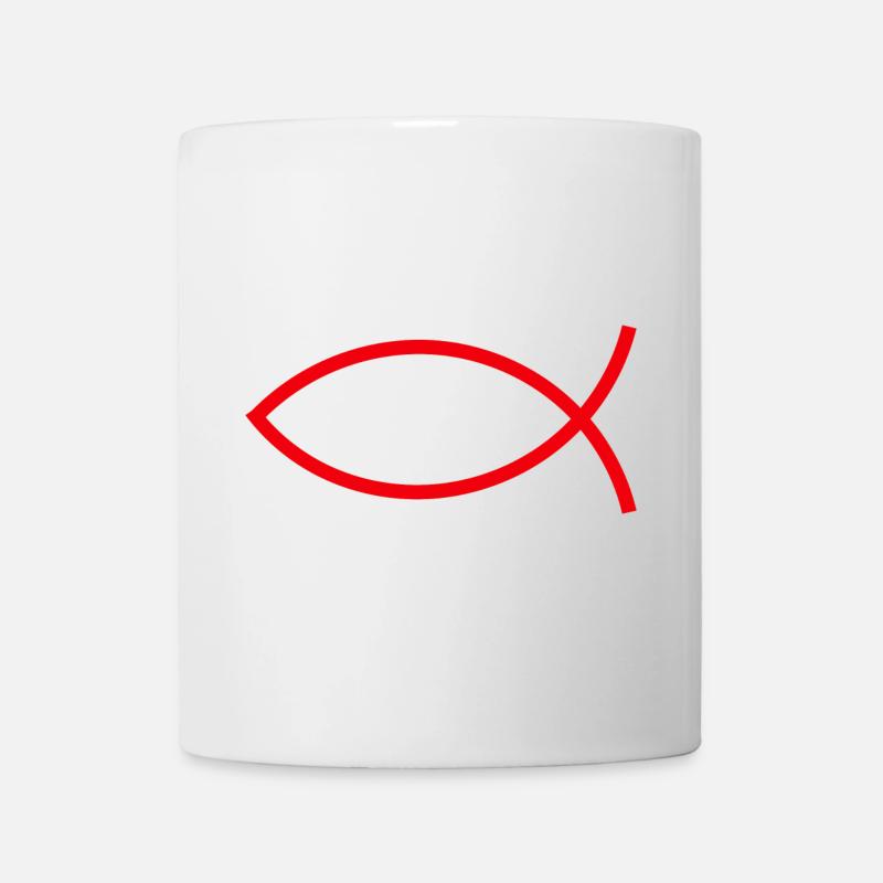 Jésus poisson Ichthys poisson poisson poisson - Mug blanc - blanc