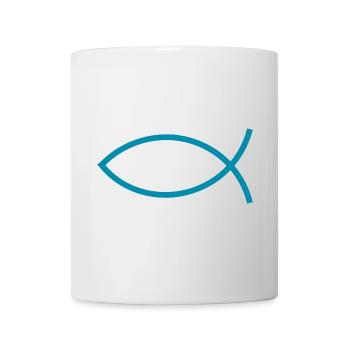 Jesusfisch Ichthys Fisch Fische - Tasse - Weiß - Vorne