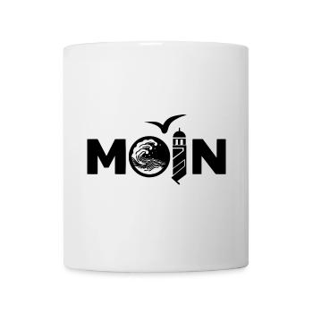 Moin typisch Norddeutsch - Tasse - Weiß - Vorne