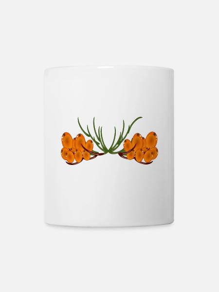 Sanddorn Pflanzen SANDDORNBEEREN - Tasse - Weiß