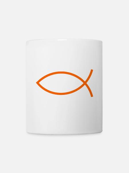 Jésus poisson Ichthys poisson poisson poisson - Mug blanc - blanc