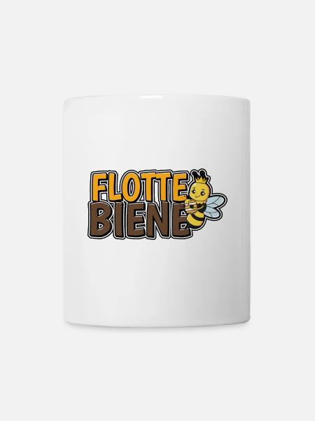 Flotte Biene - Tasse - Weiß