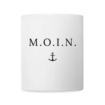 Moin Hamburg, Bremen, Sylt, Nordsee, Flensburg - Tasse - Weiß - Vorne