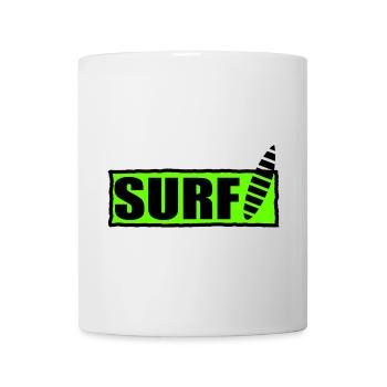 SURF. SURFER. SURFER. SPORT. HOLIDAYS. TRAVEL. - Mug - white - Front