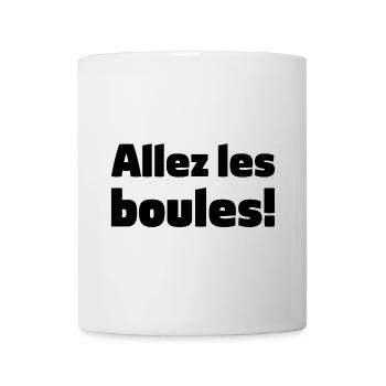 Allez les boules Boule Petanque Spruch für Bouler - Tasse - Weiß - Vorne