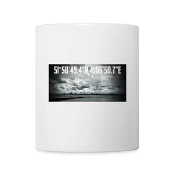 Küstenkoordinaten Mit Industrielandschaft - Tasse - Weiß - Vorne