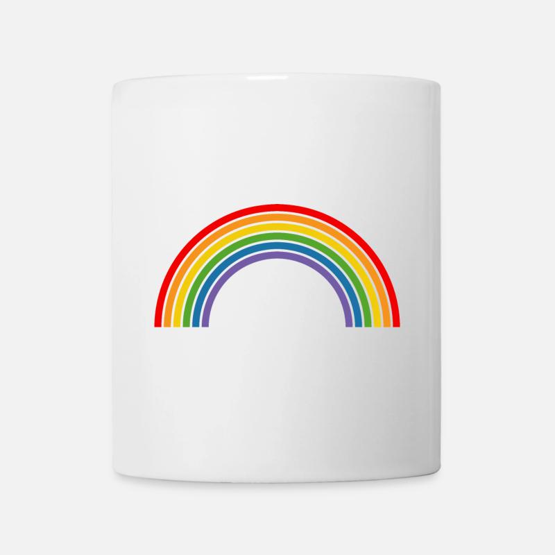Regenbogen - Tasse - Weiß