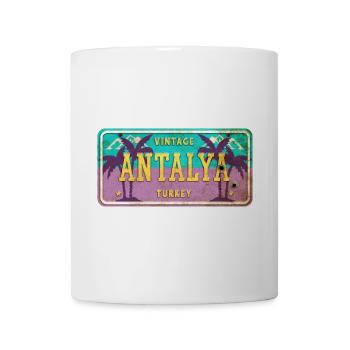 Antalya Turkey Beach Vintage Sign - Mug - white - Front