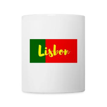 Lissabon Stadt in portugiesischen Flaggenfarben - Tasse - Weiß - Vorne