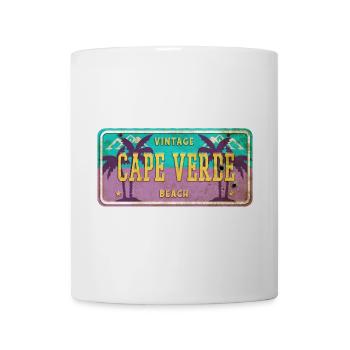 Kap Verde Vintage Palmen Schild - Tasse - Weiß - Vorne