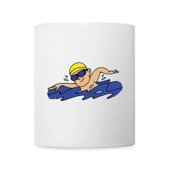 Schwimmer - Tasse - Weiß - Vorne