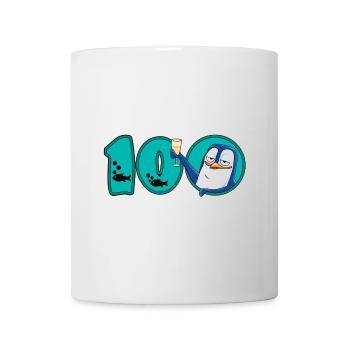 Pingouin du 100e anniversaire - Mug blanc - blanc - Devant
