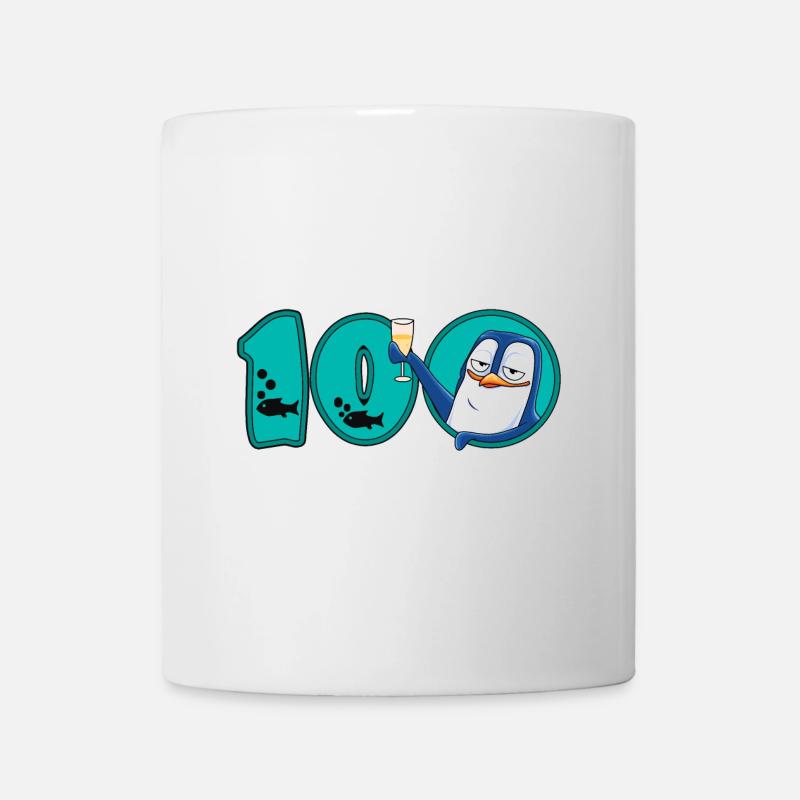 Pingouin du 100e anniversaire - Mug blanc - blanc