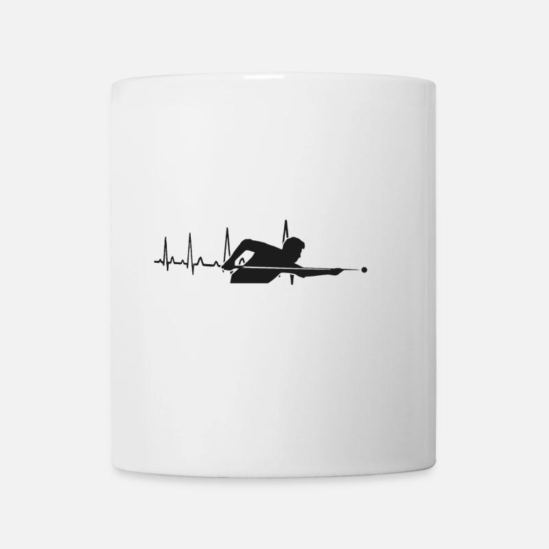 Billard Herzschlag - Tasse - Weiß