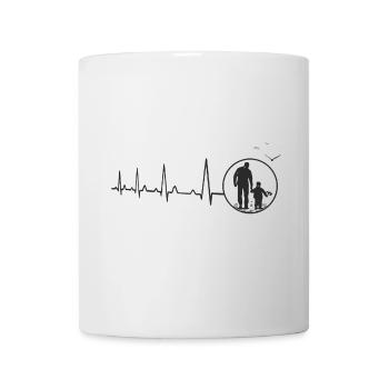 Heartbeat Père et Fils Fille Heartbeat - Mug blanc - blanc - Devant