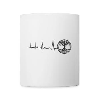 Heartbeat Arbre de Vie Symbole Le Viking - Mug blanc - blanc - Devant