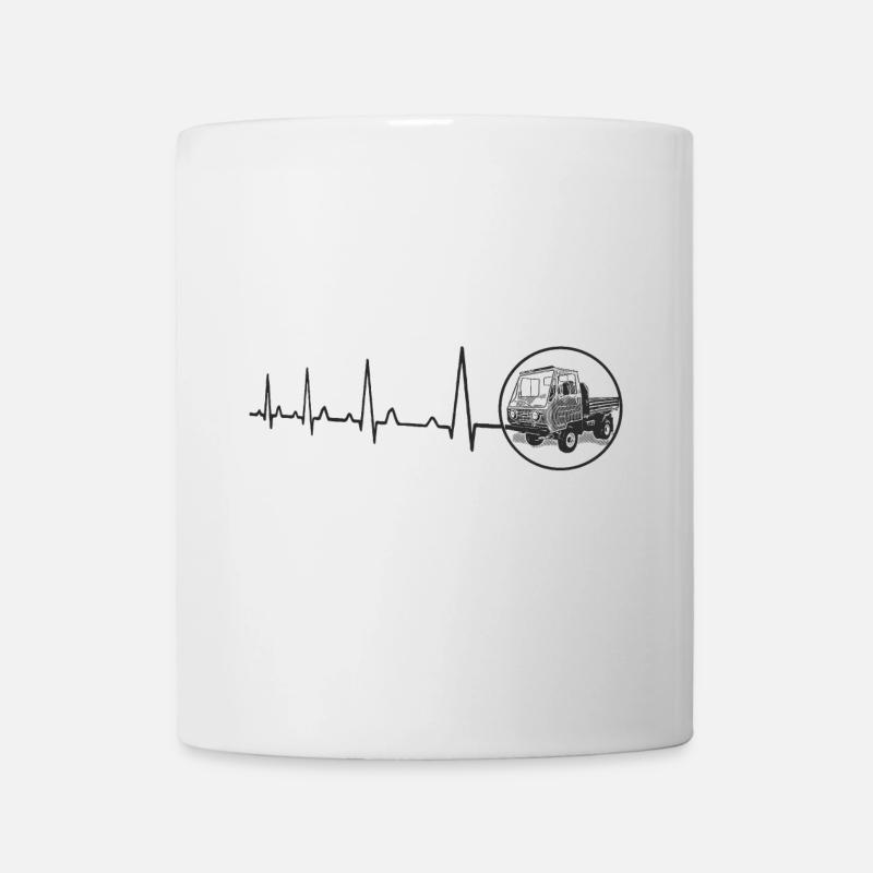 Herzschlag Multicar M25 DDR Moped LKW Technik - Tasse - Weiß