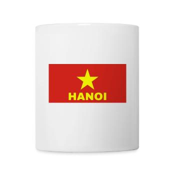 La ville de Hanoi dans le drapeau vietnamien - Mug blanc - blanc - Devant