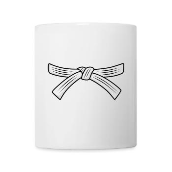 Judo Gürtel Jiu-Jitsu Weißgurt Judo 6. Kyu Obi - Tasse - Weiß - Vorne