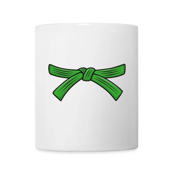 Judo Gürtel Jiu-Jitsu Grüngurt Judo 3. Kyu Ob - Tasse - Weiß - Vorne