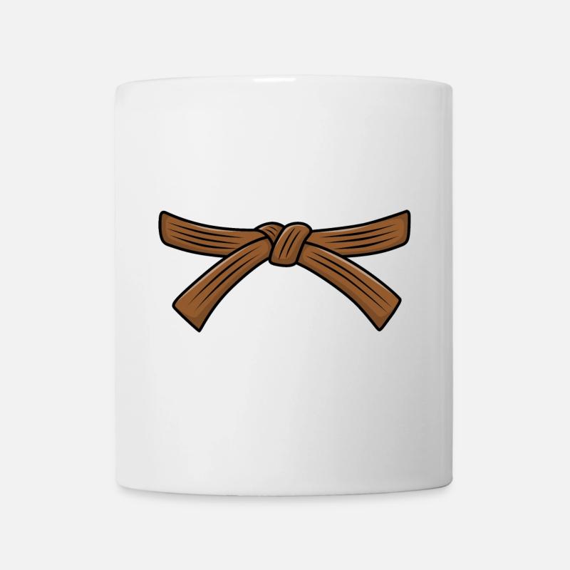 Judo belt Jiu-Jitsu Brown belt Judo 1th Kyu Obi - Mug - white
