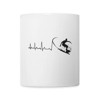 Surfer heartbeat - Mug - white - Front