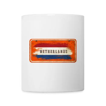 Niederlande Vintage Flaggen Schild - Tasse - Weiß - Vorne