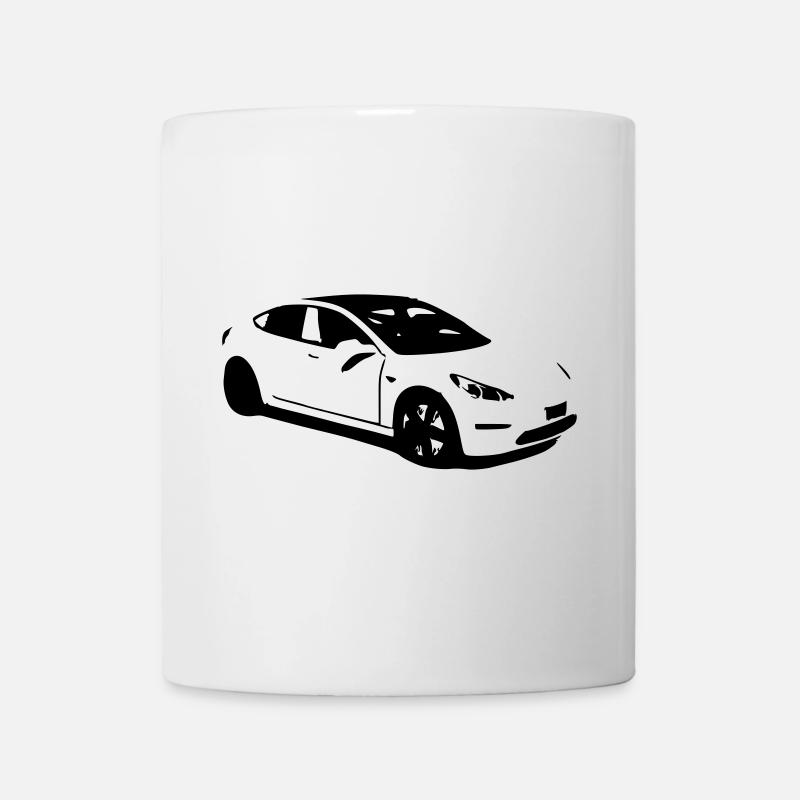 Elektroauto Tesla Model 3 electric car - Tasse - Weiß