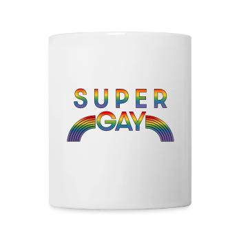Regenbogen super gay LGBT lgbtqi queer - Tasse - Weiß - Vorne