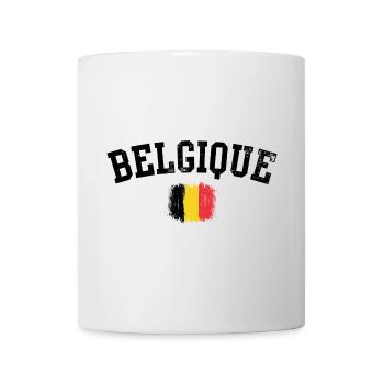 Pinselstrich der belgischen Flagge - Tasse - Weiß - Vorne