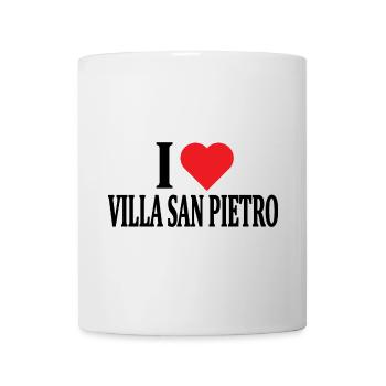 T-Shirt Ich liebe Villa San Pietro T-Shirt Sardinien - Tasse - Weiß - Vorne