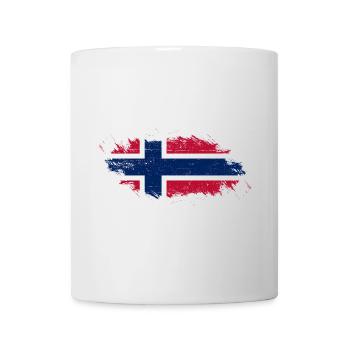Pinselstrich Norwegische Flagge - Tasse - Weiß - Vorne