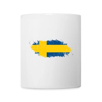 Coup de pinceau Drapeau suédois - Mug blanc - blanc - Devant