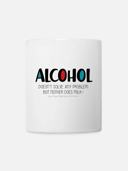 Alkohol - Tasse - Weiß