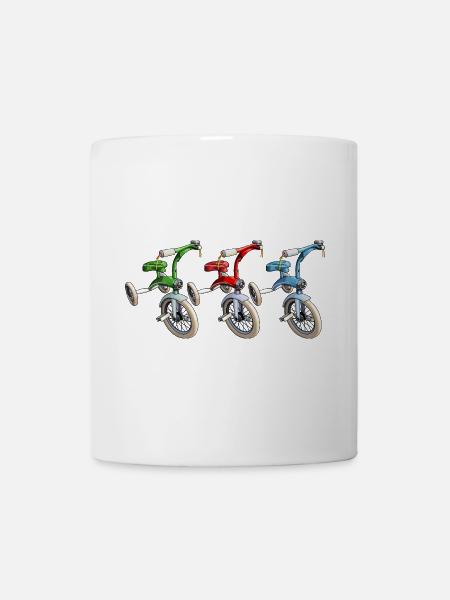Tricycle riding - Mug - white