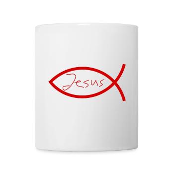 Jésus poisson Ichthys poisson poisson poisson - Mug blanc - blanc - Devant