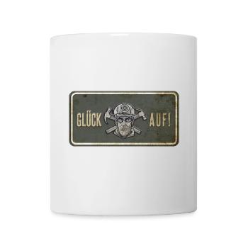 Glück auf Ruhrpott Schild - Tasse - Weiß - Vorne