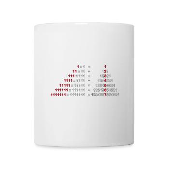 ZAHLEN PALINDROM 1x1 HOCH ZWEI GESCHENK 1^2 - Tasse - Weiß - Vorne