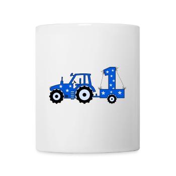 Tracteur 1er anniversaire - Mug blanc - blanc - Devant