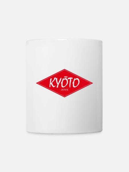 Kyoto Japon Red Diamond Rétro - Mug blanc - blanc