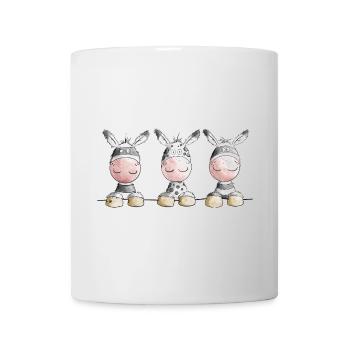 Zebra Team I Afrika Wildtier Design - Tasse - Weiß - Vorne