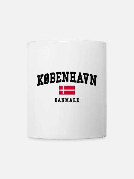 Copenhagen Denmark Flag Design - Mug - white